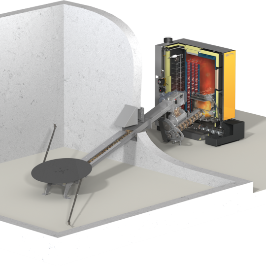 Hackgutkessel mit Austragung - Bild von Eta Heiztechnik GmbH Hackgutkessel mit Austragung