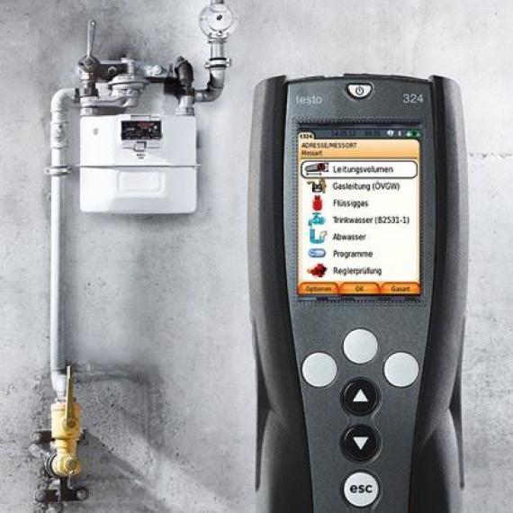 Gasleitungsüberprüfung mit Messgerät