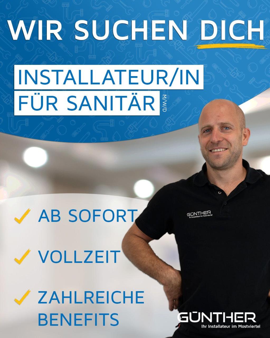 Sanitärinstallateur gesucht!